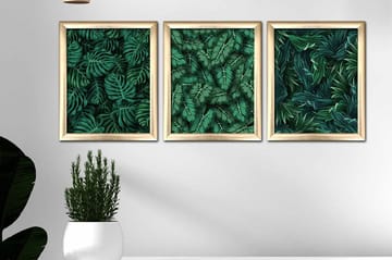 Tavla Floral med Ram 3-pack Flerfärgad - 23,5x28,5 cm - Inredning - Tavlor & posters - Canvastavla