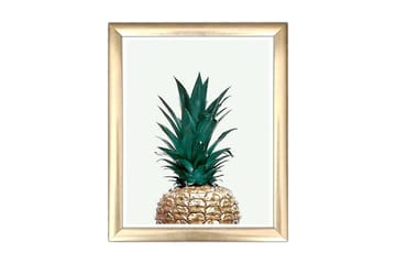 Tavla Floral Med Ram Flerfärgad 23,5X28,5 - 23,5x28,5 cm - Inredning - Tavlor & posters - Canvastavla