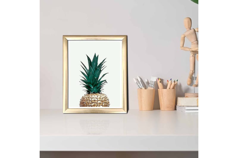 Tavla Floral Med Ram Flerfärgad 23,5X28,5 - 23,5x28,5 cm - Inredning - Tavlor & posters - Canvastavla