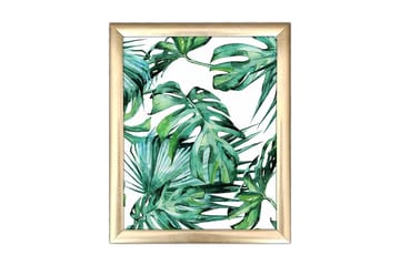 Tavla Floral Med Ram Flerfärgad 23,5X28,5 - 23,5x28,5 cm - Inredning - Tavlor & posters - Canvastavla