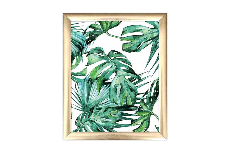Tavla Floral Med Ram Flerfärgad 23,5X28,5 - 23,5x28,5 cm - Inredning - Tavlor & posters - Canvastavla