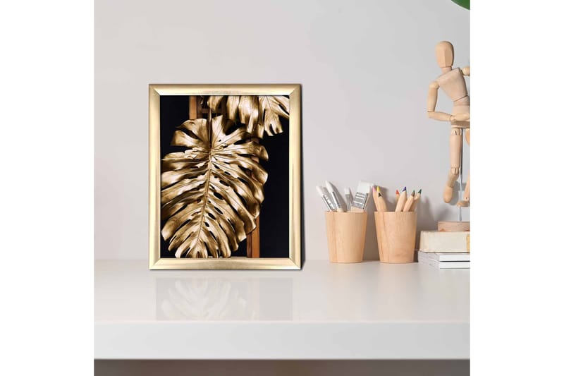 Tavla Floral Med Ram Flerfärgad 23,5X28,5 - 23,5x28,5 cm - Inredning - Tavlor & posters - Canvastavla