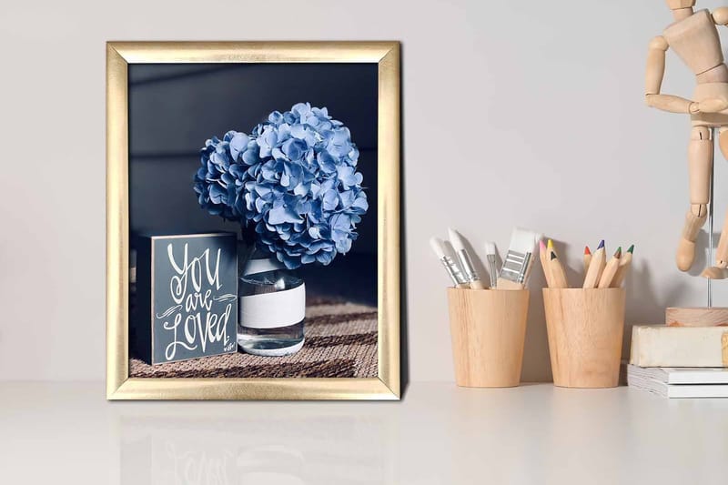 Tavla Floral Med Ram Flerfärgad 23,5X28,5 - 23,5x28,5 cm - Inredning - Tavlor & posters - Canvastavla