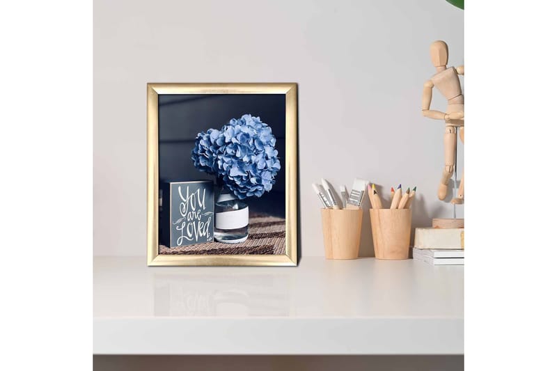 Tavla Floral Med Ram Flerfärgad 23,5X28,5 - 23,5x28,5 cm - Inredning - Tavlor & posters - Canvastavla