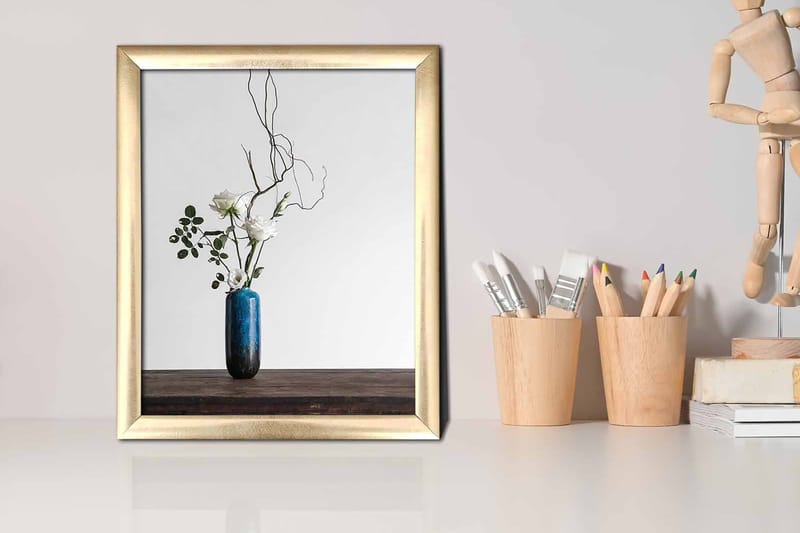 Tavla Floral Med Ram Flerfärgad 23,5X28,5 - 23,5x28,5 cm - Inredning - Tavlor & posters - Canvastavla