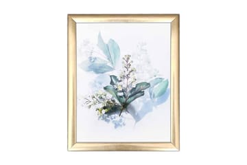 Tavla Floral Med Ram Flerfärgad 23,5X28,5 - 23,5x28,5 cm - Inredning - Tavlor & posters - Canvastavla