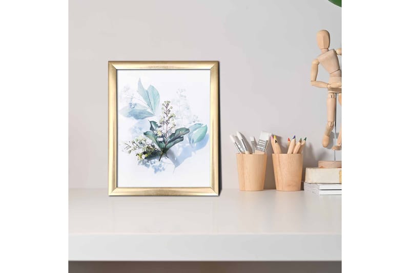 Tavla Floral Med Ram Flerfärgad 23,5X28,5 - 23,5x28,5 cm - Inredning - Tavlor & posters - Canvastavla