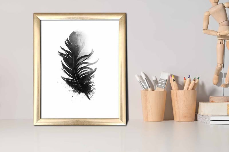 Tavla Floral Med Ram Flerfärgad 23,5X28,5 - 23,5x28,5 cm - Inredning - Tavlor & posters - Canvastavla