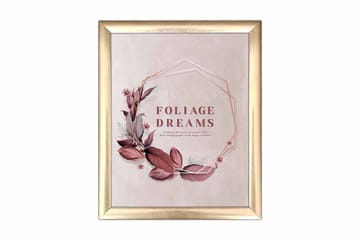 Tavla Floral Med Ram Flerfärgad 23,5X28,5 - 23,5x28,5 cm - Inredning - Tavlor & posters - Canvastavla