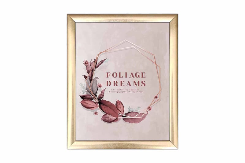 Tavla Floral Med Ram Flerfärgad 23,5X28,5 - 23,5x28,5 cm - Inredning - Tavlor & posters - Canvastavla