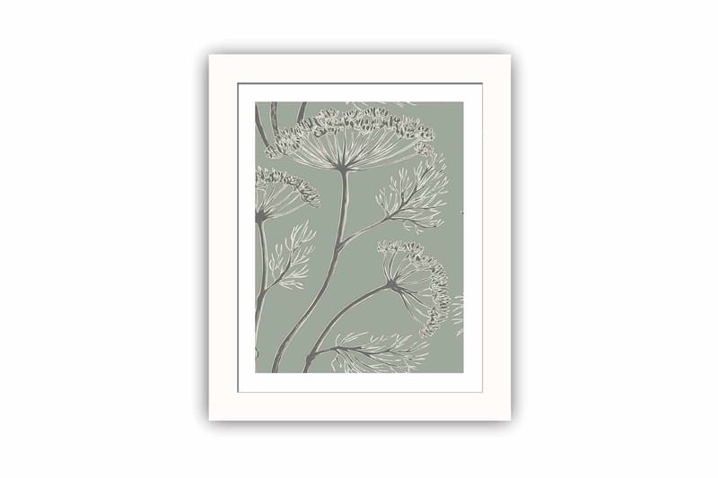 Tavla Floral Med Ram Flerfärgad 23,5X28,5 - 23,5x28,5 cm - Inredning - Tavlor & posters - Canvastavla