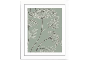 Tavla Floral Med Ram Flerfärgad 23,5X28,5 - 23,5x28,5 cm - Inredning - Tavlor & posters - Canvastavla