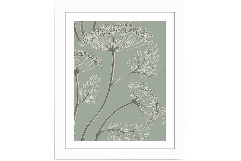 Tavla Floral Med Ram Flerfärgad 23,5X28,5 - 23,5x28,5 cm - Inredning - Tavlor & posters - Canvastavla