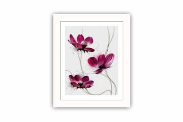 Tavla Floral Med Ram Flerfärgad 23,5X28,5 - 23,5x28,5 cm - Inredning - Tavlor & posters - Canvastavla