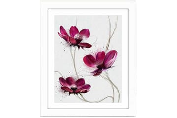 Tavla Floral Med Ram Flerfärgad 23,5X28,5 - 23,5x28,5 cm - Inredning - Tavlor & posters - Canvastavla