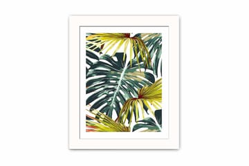 Tavla Floral Med Ram Flerfärgad 23,5X28,5 - 23,5x28,5 cm - Inredning - Tavlor & posters - Canvastavla