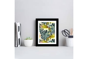 Tavla Floral Med Ram Flerfärgad 23,5X28,5 - 23,5x28,5 cm - Inredning - Tavlor & posters - Canvastavla