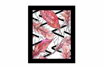 Tavla Floral Med Ram Flerfärgad 23,5X28,5 - 23,5x28,5 cm - Inredning - Tavlor & posters - Canvastavla