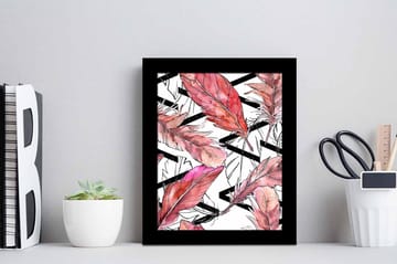 Tavla Floral Med Ram Flerfärgad 23,5X28,5 - 23,5x28,5 cm - Inredning - Tavlor & posters - Canvastavla