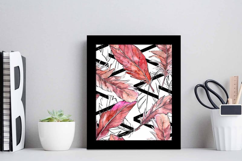 Tavla Floral Med Ram Flerfärgad 23,5X28,5 - 23,5x28,5 cm - Inredning - Tavlor & posters - Canvastavla