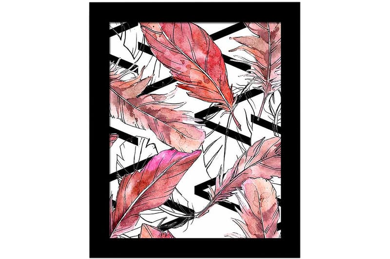 Tavla Floral Med Ram Flerfärgad 23,5X28,5 - 23,5x28,5 cm - Inredning - Tavlor & posters - Canvastavla