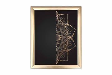 Tavla Floral med Ram Flerfärgad - 23,5x28,5 cm - Inredning - Tavlor & posters - Canvastavla