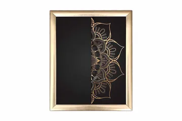 Tavla Floral med Ram Flerfärgad - 23,5x28,5 cm - Inredning - Tavlor & posters - Canvastavla