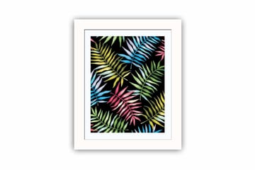 Tavla Floral med Ram Flerfärgad - 23,5x28,5 cm - Inredning - Tavlor & posters - Canvastavla