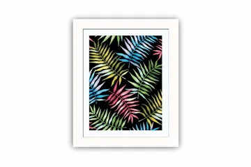 Tavla Floral med Ram Flerfärgad - 23,5x28,5 cm - Inredning - Tavlor & posters - Canvastavla