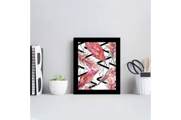 Tavla Floral med Ram Flerfärgad - 23,5x28,5 cm - Inredning - Tavlor & posters - Canvastavla