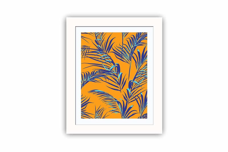 Tavla Floral med Ram Flerfärgad, 23,5x28,5 cm