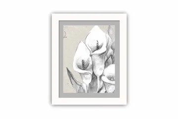 Tavla Floral med Ram Flerfärgad - 23,5x28,5 cm - Inredning - Tavlor & posters - Canvastavla