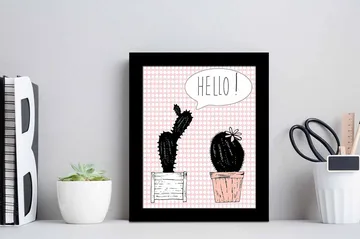 Tavla Floral med Ram Flerfärgad - 23,5x28,5 cm - Inredning - Tavlor & posters - Canvastavla