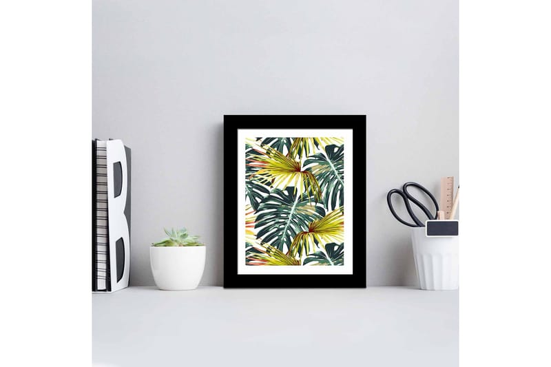 Tavla Floral med Ram Flerfärgad - 23,5x28,5 cm - Inredning - Tavlor & posters - Canvastavla