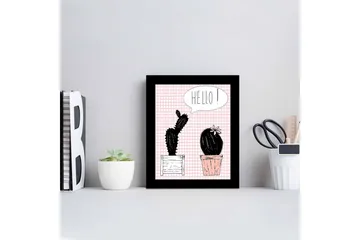 Tavla Floral med Ram Flerfärgad - 23,5x28,5 cm - Inredning - Tavlor & posters - Canvastavla
