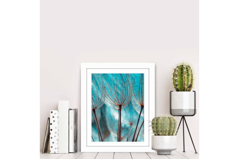 Tavla Floral med Ram Flerfärgad - 23,5x28,5 cm - Inredning - Tavlor & posters - Canvastavla