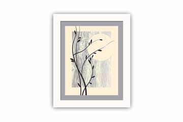 Tavla Floral med Ram Flerfärgad - 23,5x28,5 cm - Inredning - Tavlor & posters - Canvastavla