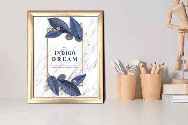 Tavla Floral med Ram Flerfärgad - 23,5x28,5 cm - Inredning - Tavlor & posters - Canvastavla