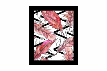Tavla Floral med Ram Flerfärgad - 23,5x28,5 cm - Inredning - Tavlor & posters - Canvastavla