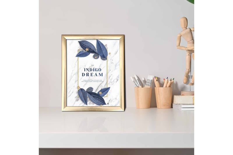 Tavla Floral med Ram Flerfärgad - 23,5x28,5 cm - Inredning - Tavlor & posters - Canvastavla