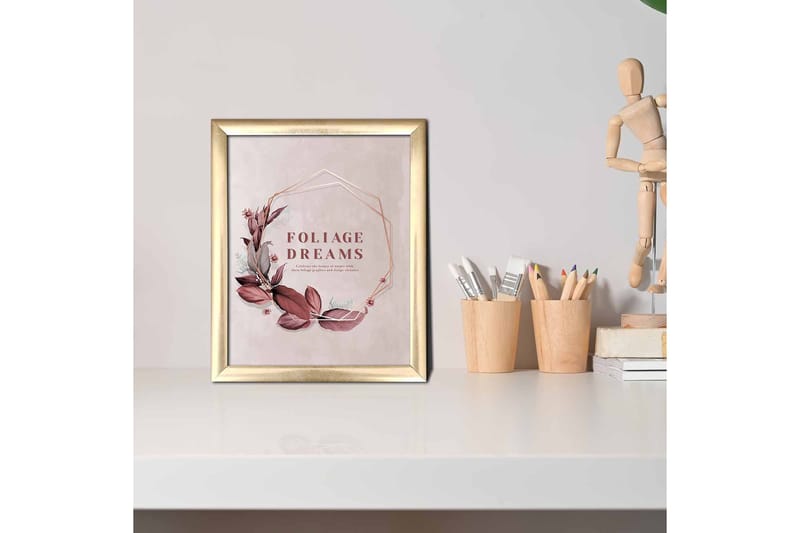 Tavla Floral med Ram Flerfärgad - 23,5x28,5 cm - Inredning - Tavlor & posters - Canvastavla