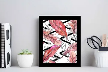 Tavla Floral med Ram Flerfärgad - 23,5x28,5 cm - Inredning - Tavlor & posters - Canvastavla