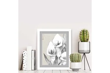 Tavla Floral med Ram Flerfärgad - 23,5x28,5 cm - Inredning - Tavlor & posters - Canvastavla