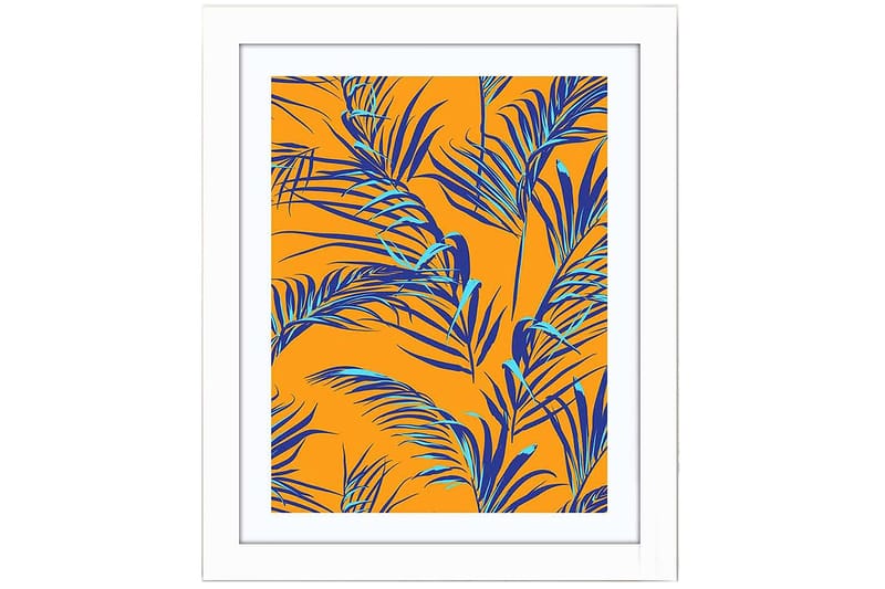 Tavla Floral med Ram Flerfärgad - 23,5x28,5 cm - Inredning - Tavlor & posters - Canvastavla