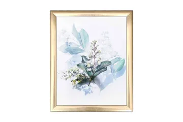Tavla Floral med Ram Flerfärgad - 23,5x28,5 cm - Inredning - Tavlor & posters - Canvastavla