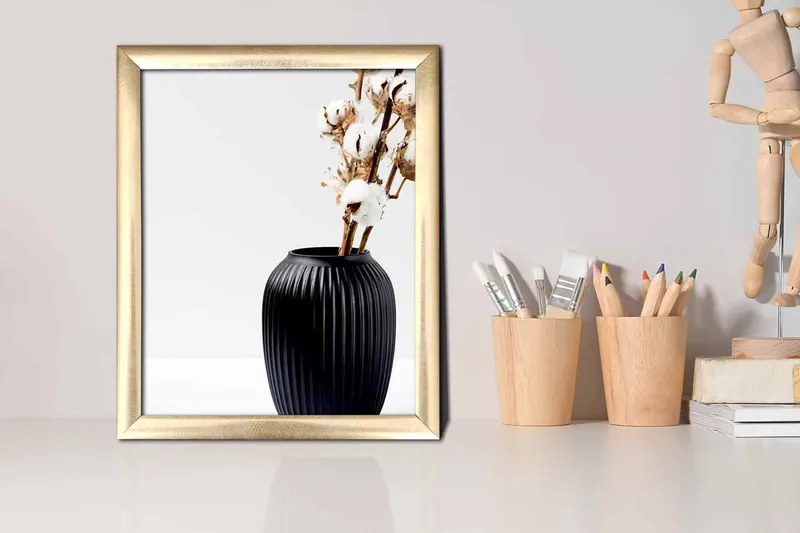 Tavla Floral med Ram Flerfärgad - 23,5x28,5 cm - Inredning - Tavlor & posters - Canvastavla