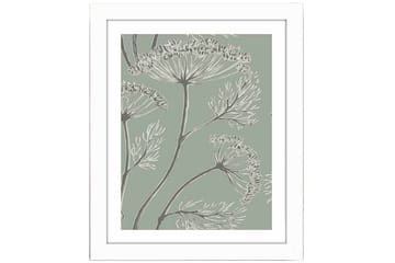 Tavla Floral med Ram Flerfärgad - 23,5x28,5 cm - Inredning - Tavlor & posters - Canvastavla