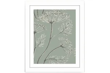 Tavla Floral med Ram Flerfärgad - 23,5x28,5 cm - Inredning - Tavlor & posters - Canvastavla
