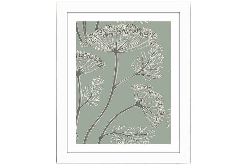 Tavla Floral med Ram Flerfärgad - 23,5x28,5 cm - Inredning - Tavlor & posters - Canvastavla