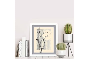 Tavla Floral med Ram Flerfärgad - 23,5x28,5 cm - Inredning - Tavlor & posters - Canvastavla